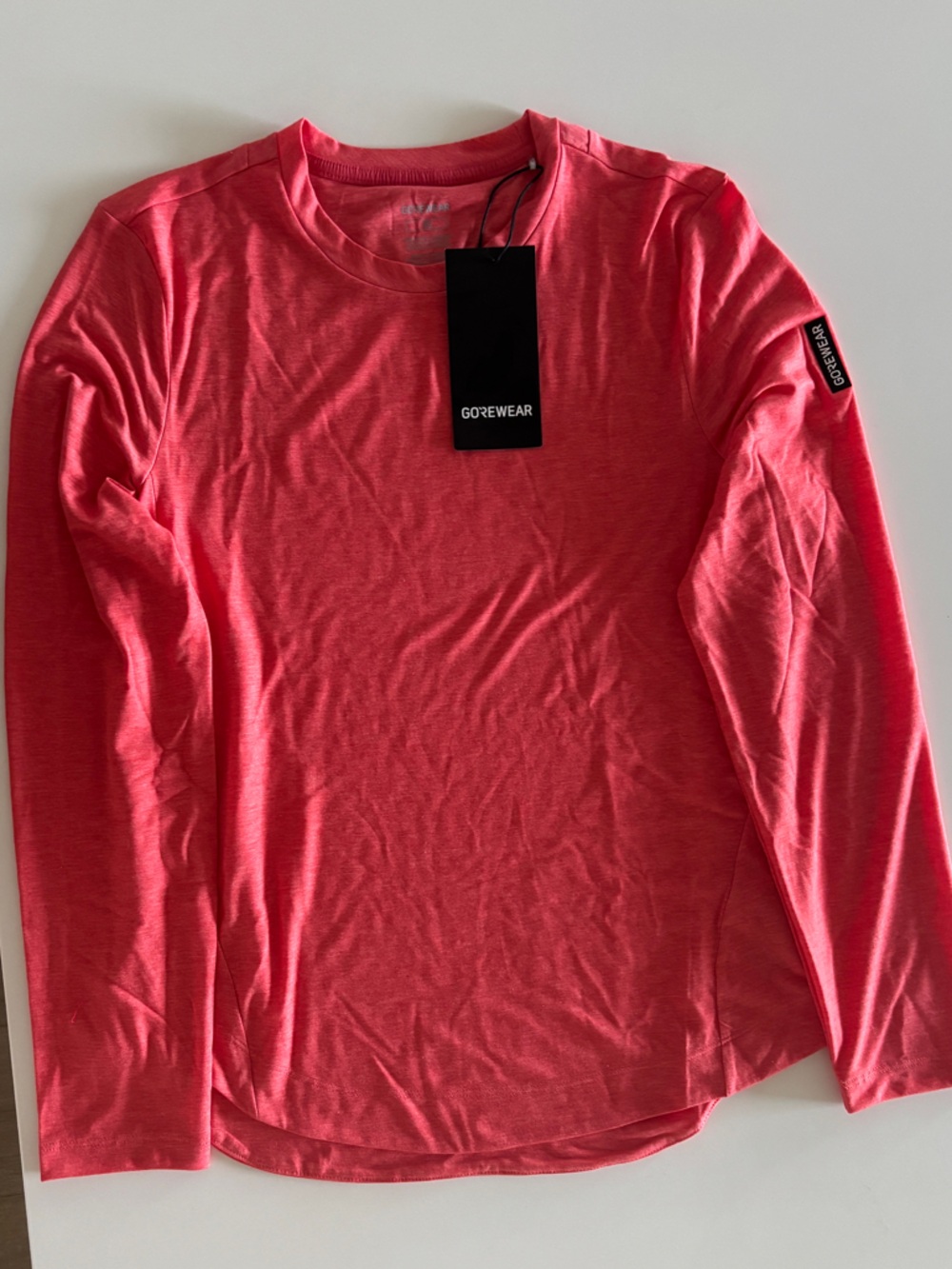 Gorewear Training Women's Long Sleeve Crew Neck Tee - Coral Red XS